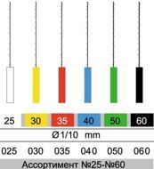 Ассортимент пульпоэкстрактор N25-N60, 12 шт.