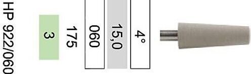 Система "Диамилл Pol-3" для зуботехнического или прямого наконечника, 3-я ступень, угол 4°