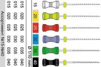 Инструмент для эндодонтии "Н-файл", ассортимент N15-N40, 6 шт.